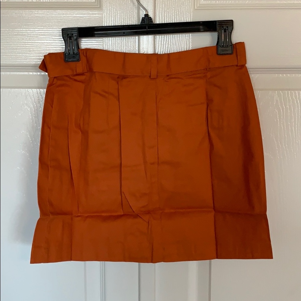 NWT JLUXLABEL Orange Archer Button Up Mini Skirt - Picture 8 of 10
